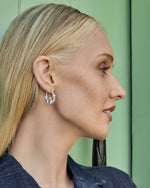 Silver Claddagh Creole Hoop Earrings