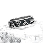 Sterling Silver Claddagh and Trinity Knot Ring