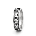Sterling Silver Claddagh and Trinity Knot Ring