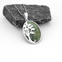 Sterling Silver Connemara Marble Celtic Tree Of Life Necklace