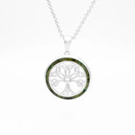 Connemara Marble Celtic Tree Of Life Pendant in Sterling Silver