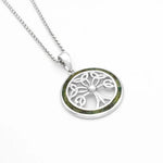 Connemara Marble Celtic Tree Of Life Pendant in Sterling Silver