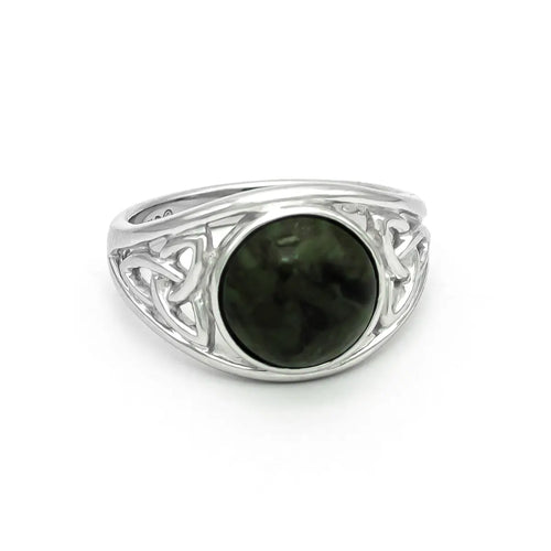Connemara Marble Celtic Trinity Knot Ring