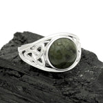 Connemara Marble Celtic Trinity Knot Ring