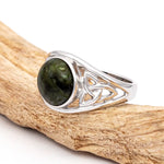 Connemara Marble Celtic Trinity Knot Ring