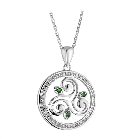 Silver Celtic Spiral Necklace