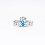 Birthstone Claddagh Ring - Love, Loyalty, Friendship