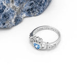 Birthstone Claddagh Ring - Love, Loyalty, Friendship