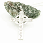 Silver History of Ireland Large Celtic Cross Pendant