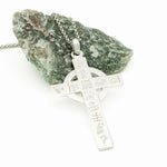 Silver History of Ireland Large Celtic Cross Pendant