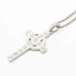 Silver History of Ireland Small Celtic Cross Pendant