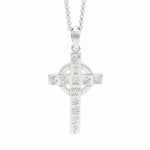 Silver History of Ireland Small Celtic Cross Pendant