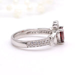 Silver Claddagh Birthstone Ring