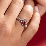 Silver Claddagh Birthstone Ring