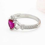 Silver Claddagh Birthstone Ring