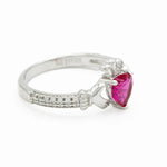 Silver Claddagh Birthstone Ring
