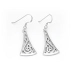 Celtic Knot Drop Earrings in Sterling Silver