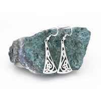 Celtic Knot Drop Earrings in Sterling Silver