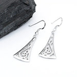 Celtic Knot Drop Earrings in Sterling Silver