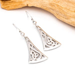 Celtic Knot Drop Earrings in Sterling Silver