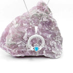 Sterling Silver Claddagh Birthstone Necklace