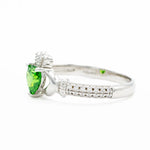 Silver Claddagh Birthstone Ring