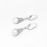Silver Pearl Tree of Life Pendant and Earrings Gift Set