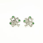 Silver Shamrock Necklace and Earrings Gift Set
