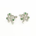Silver Shamrock Necklace and Earrings Gift Set