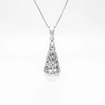 Silver Celtic Tree of Life Pendant with Pearl