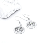 Silver Celtic Tree of Life Pendant and Earrings Gift Set