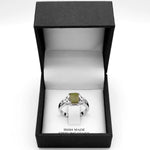 Sterling Silver Trinity Knot Ring With Connemara Marble