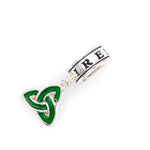 Silver Trinity Knot Enamel Bead