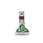Silver Trinity Knot Enamel Bead