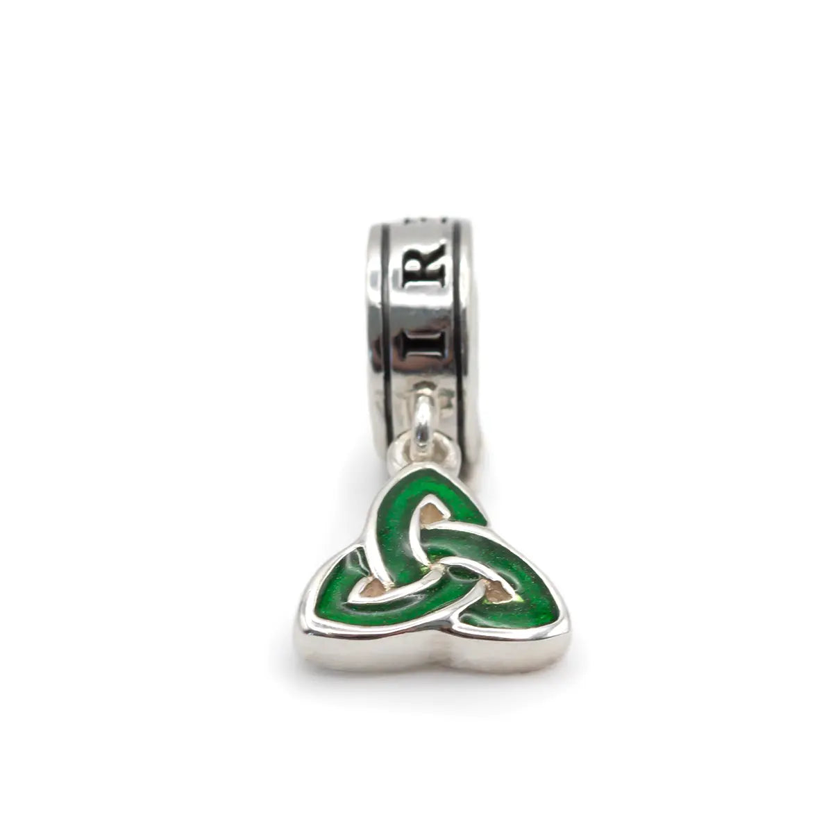 Silver Trinity Knot Enamel Bead – view 4