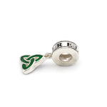 Silver Trinity Knot Enamel Bead