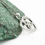 Silver Trinity Knot Heart Necklace