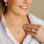 Silver Trinity Knot Pearl Pendant