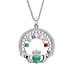 Birthstone Family Claddagh Pendant