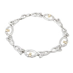 Gold And Silver Claddagh Trinity Knot Bracelet