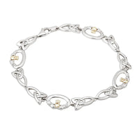 Gold And Silver Claddagh Trinity Knot Bracelet