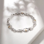 Gold And Silver Claddagh Trinity Knot Bracelet