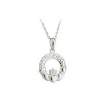 Sterling Silver Claddagh Celtic Necklace