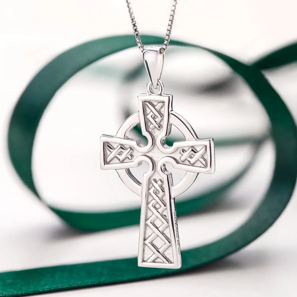 Ladies Sterling Silver Celtic Cross Pendant