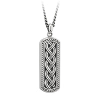 Gents Oxidized Sterling Silver Celtic Pendant
