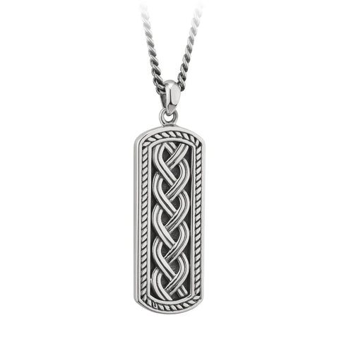 Gents Oxidized Sterling Silver Celtic Pendant
