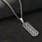 Gents Oxidized Sterling Silver Celtic Pendant