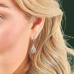 Celtic Silver Drop Earrings Featuring Trinity Knot