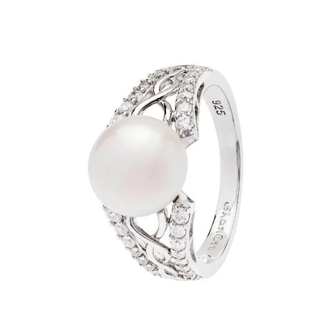 Sterling Silver Celtic Pearl Ring