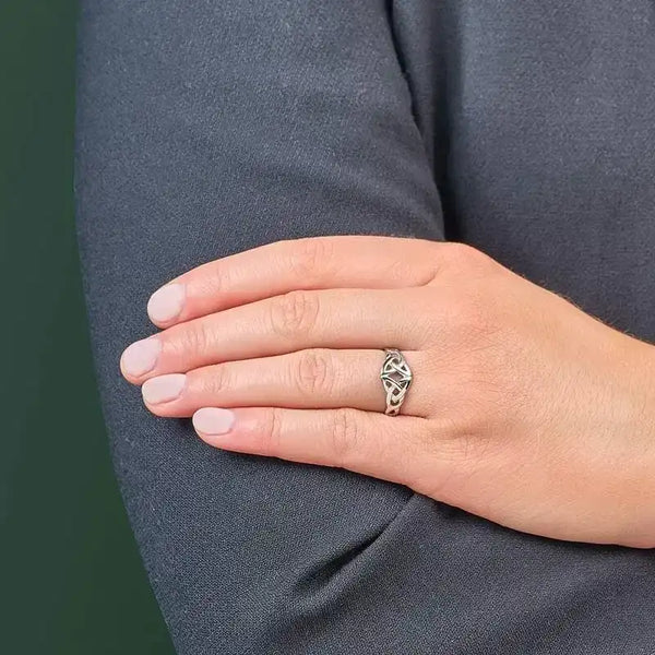 Celtic Trinity Knot Ring in Sterling Silver